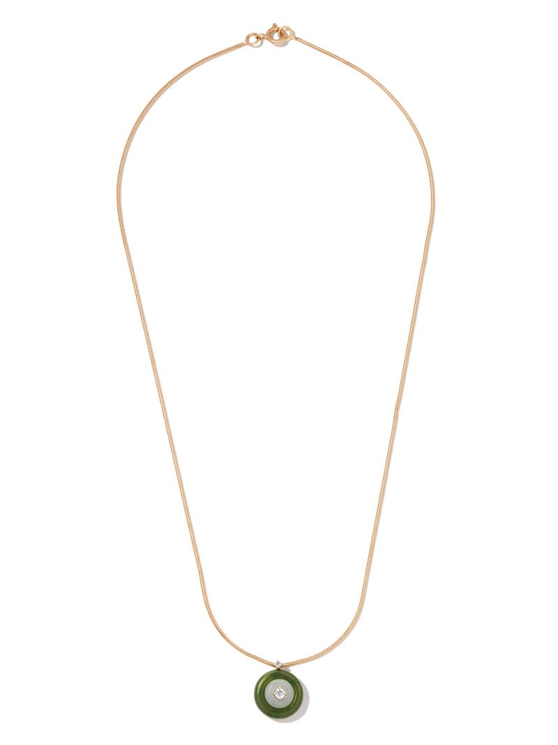18k Yellow Gold Signal Pendant Necklace