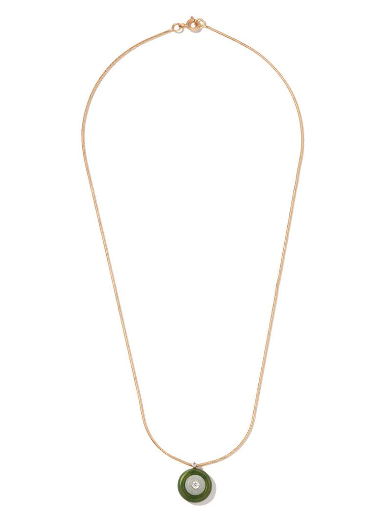 18k Yellow Gold Signal Pendant Necklace