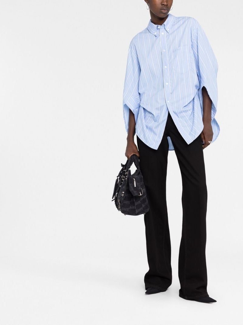 Blue Striped Twisted Shirt