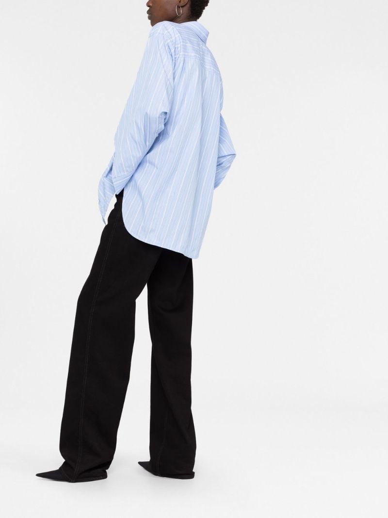 Blue Striped Twisted Shirt