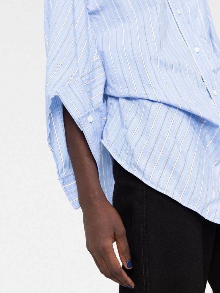 Blue Striped Twisted Shirt