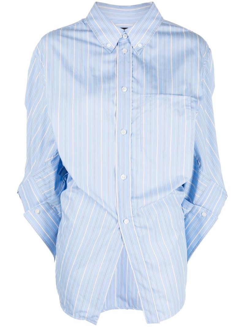 Blue Striped Twisted Shirt
