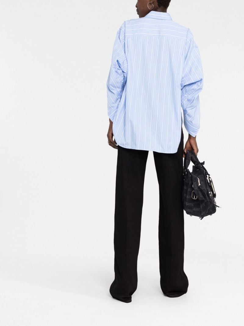 Blue Striped Twisted Shirt