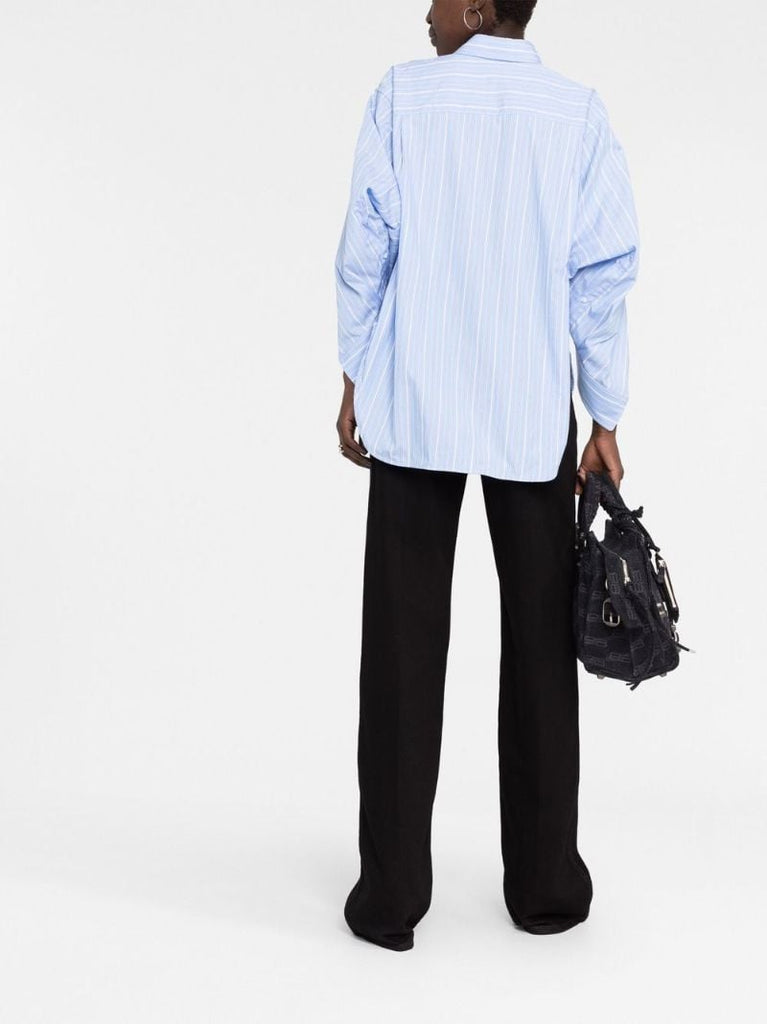 Blue Striped Twisted Shirt