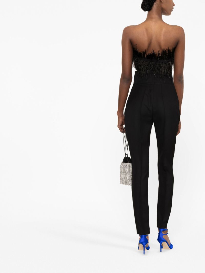 Black High Waist Tailored Wool Trousers