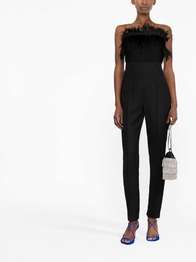 Black High Waist Tailored Wool Trousers