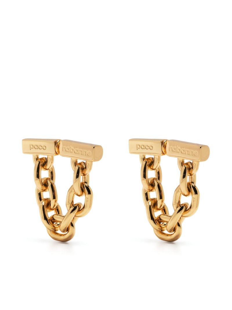 Gold-tone Xl Link Chain Earrings
