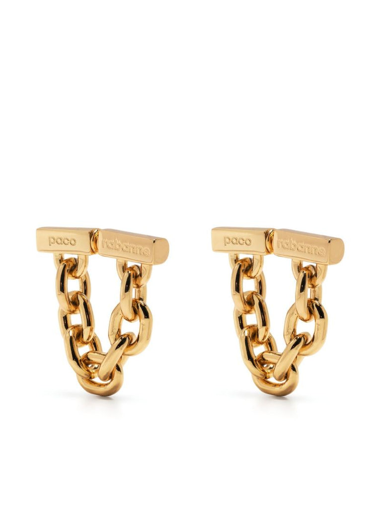 Gold-tone Xl Link Chain Earrings
