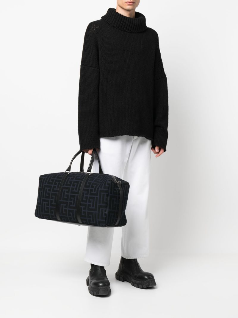 Blue Voyage Monogram Jacquard Holdall Bag