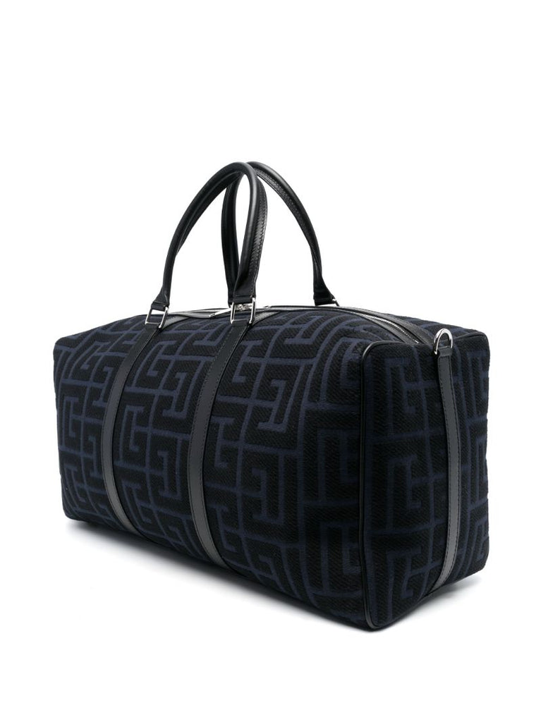 Blue Voyage Monogram Jacquard Holdall Bag