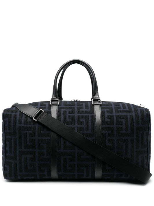 Blue Voyage Monogram Jacquard Holdall Bag