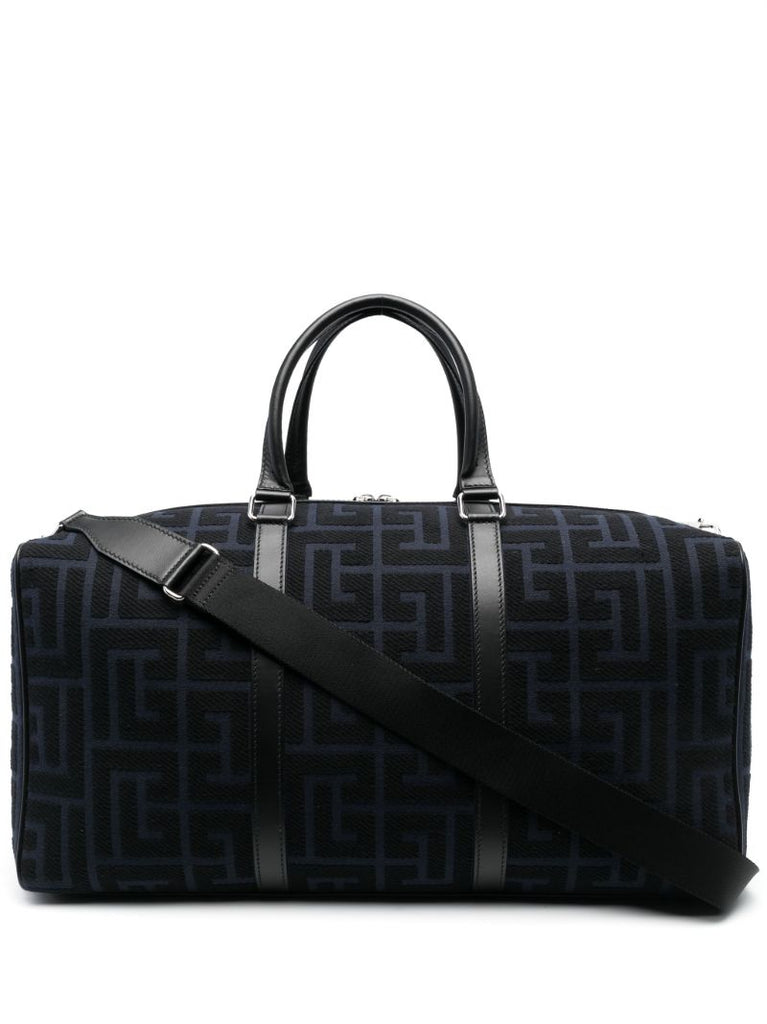 Blue Voyage Monogram Jacquard Holdall Bag