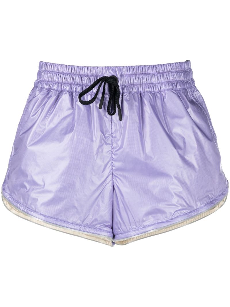 Purple Padded Ripstop Track Shorts