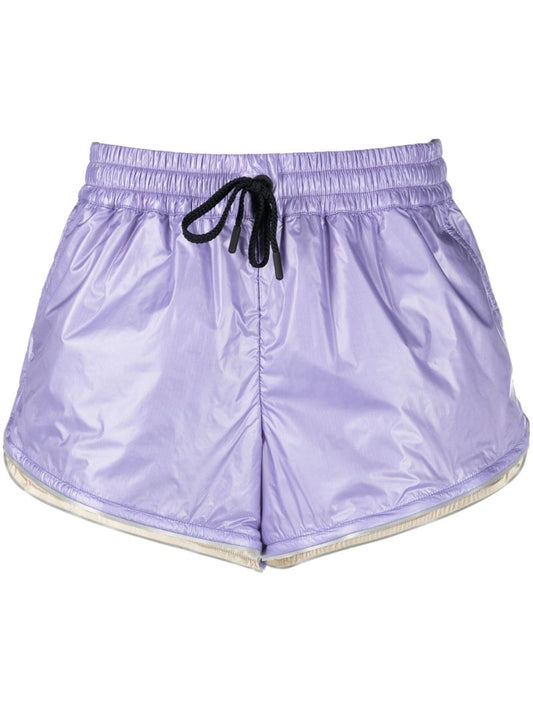 Purple Padded Ripstop Track Shorts