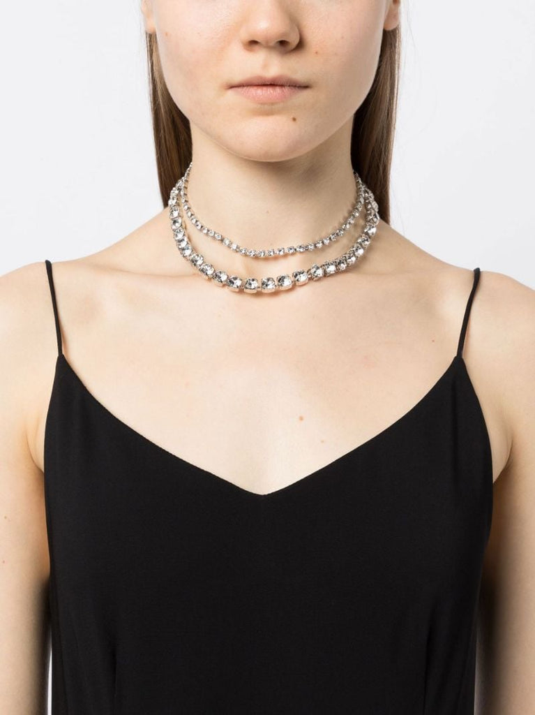 Silver-tone Alda Crystal Necklace