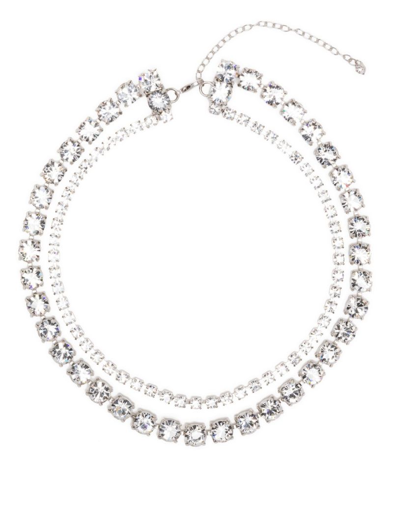 Silver-tone Alda Crystal Necklace