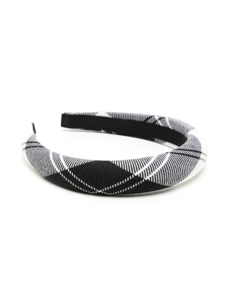 Black Rowan Tartan Print Headband