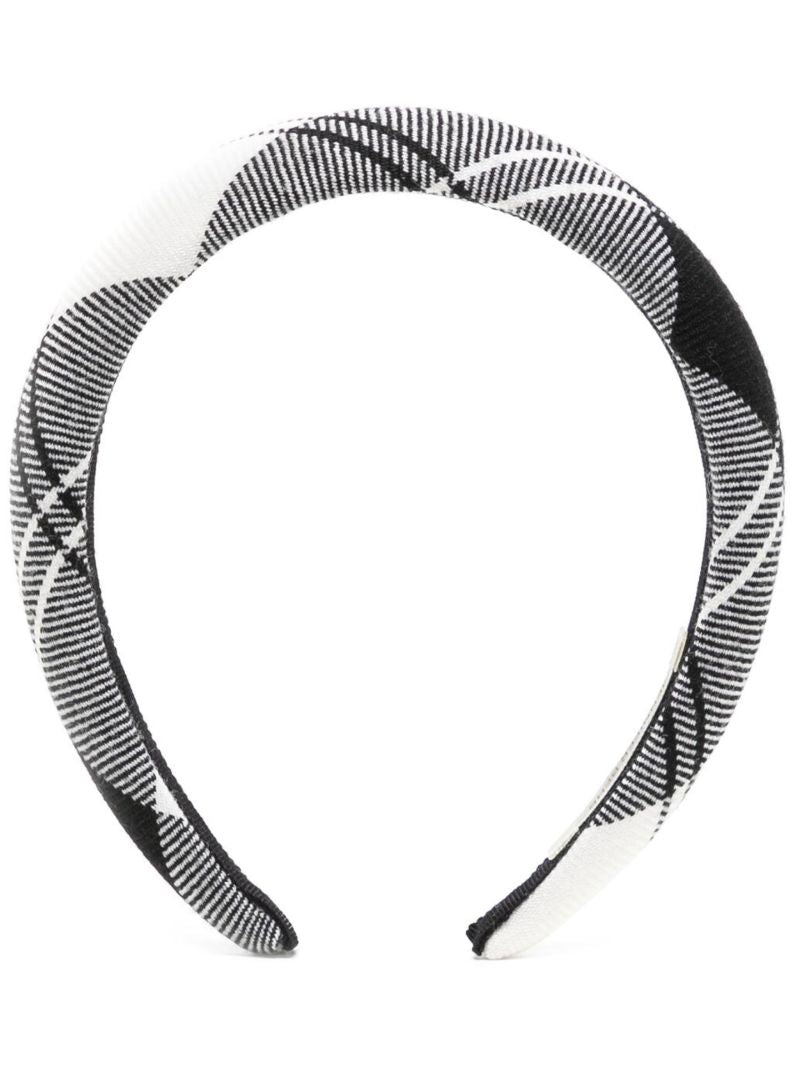 Black Rowan Tartan Print Headband