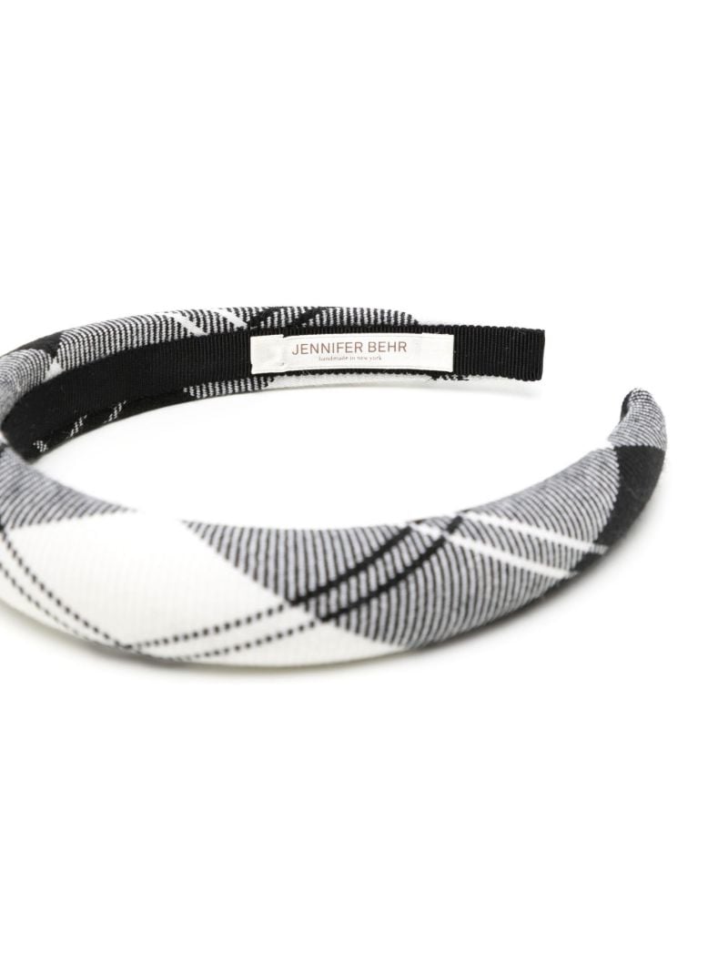 Black Rowan Tartan Print Headband