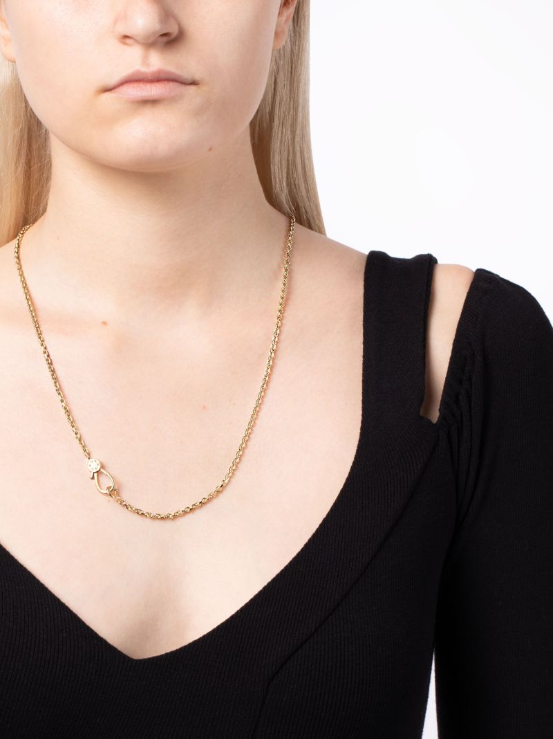 9k Yellow Gold Paloma Diamond Necklace