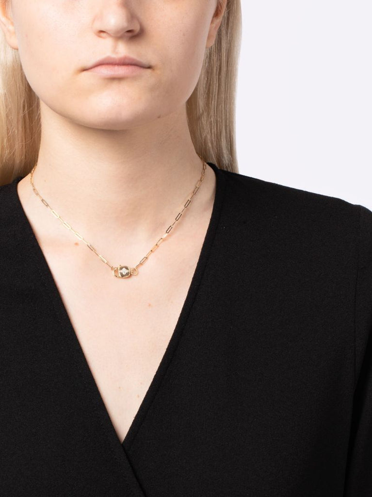 9k Yellow Gold Louise Diamond Necklace