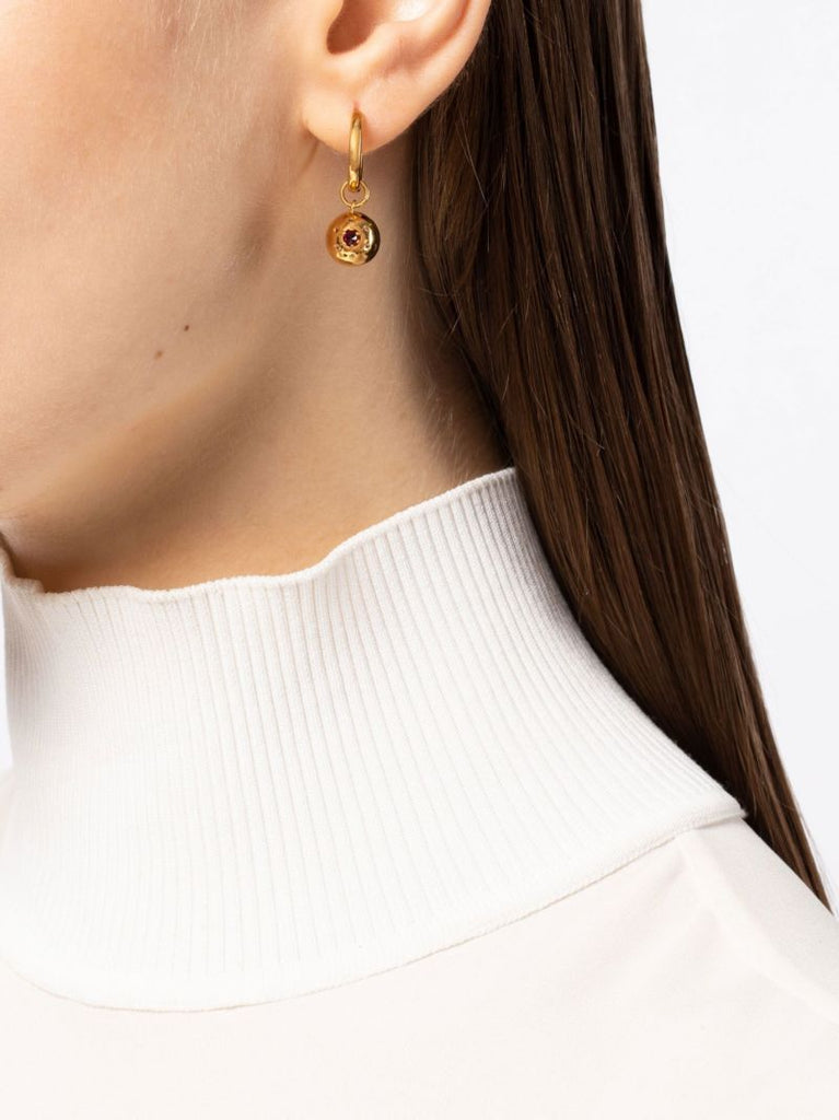 Gold-plated Titillate Crystal Single Drop Earring