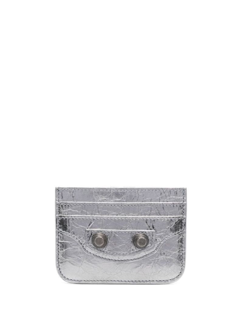 Silver Le Cagole Leather Card Holder