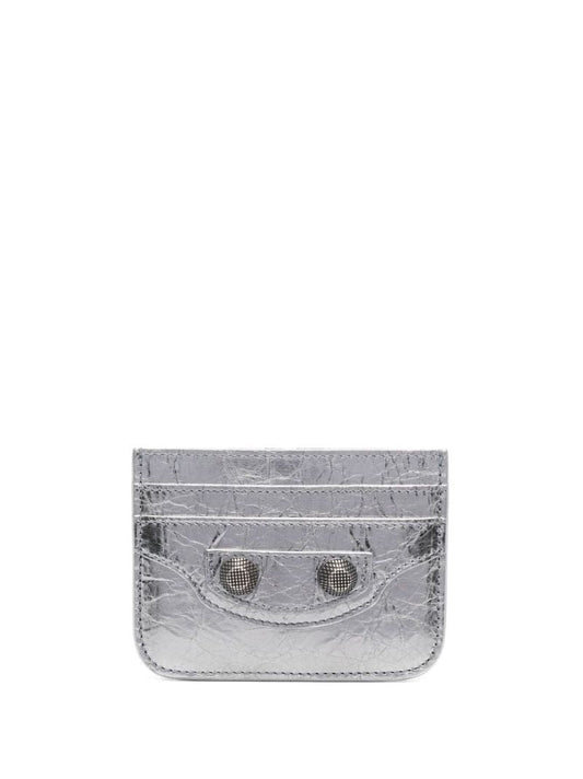 Silver Le Cagole Leather Card Holder