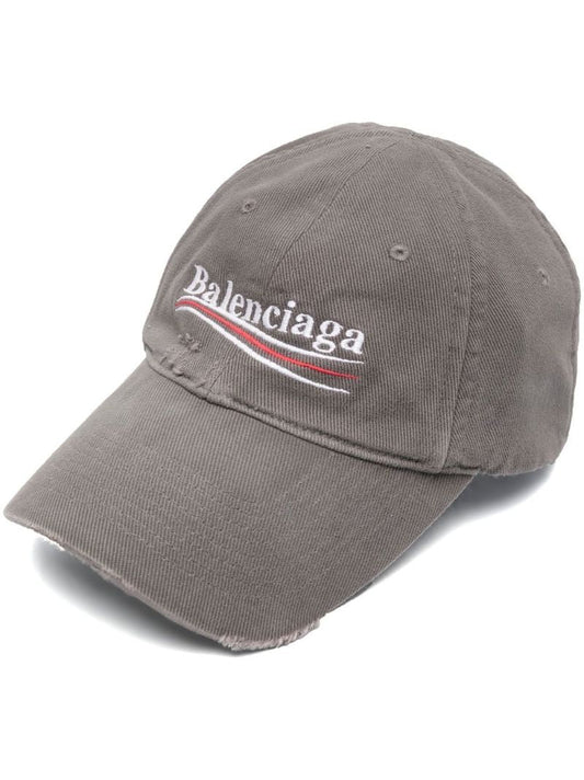 Grey Political Campaign Logo-embroidered Cap