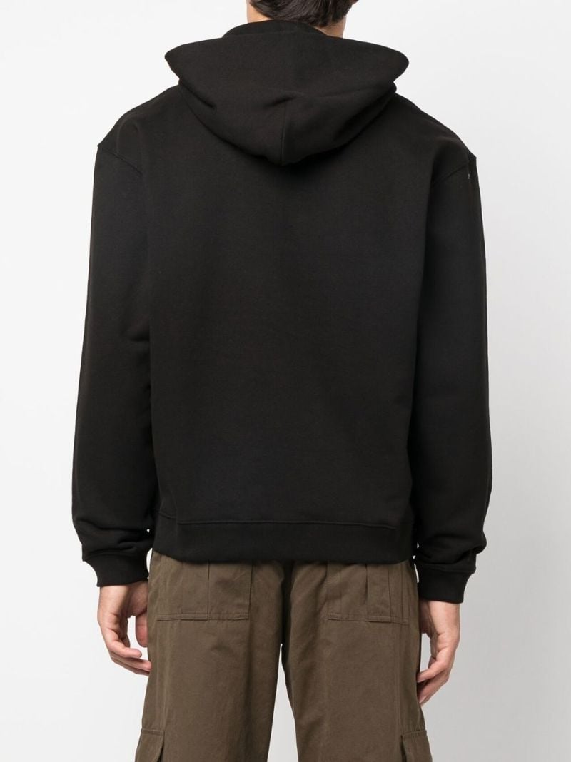 Black Logo Print Hoodie