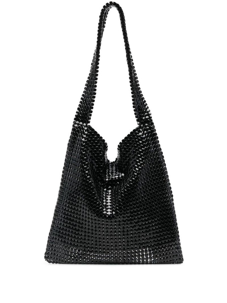 Black Pixel Chainmail Tote Bag