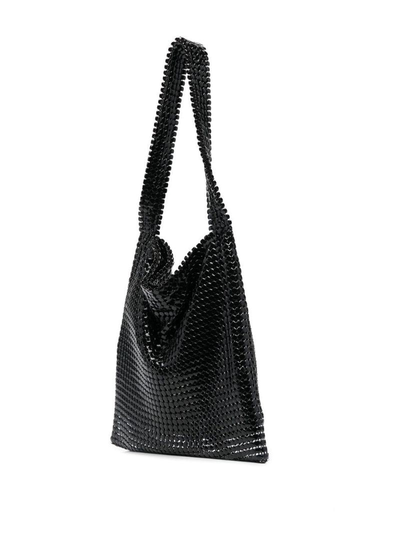 Black Pixel Chainmail Tote Bag