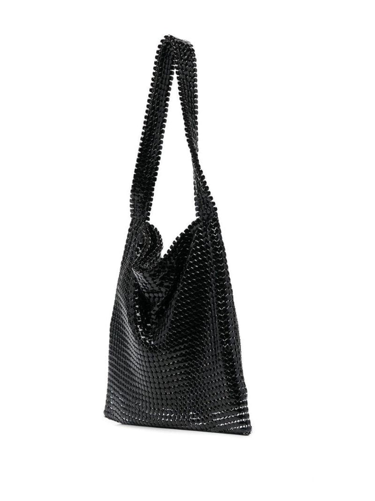Black Pixel Chainmail Tote Bag