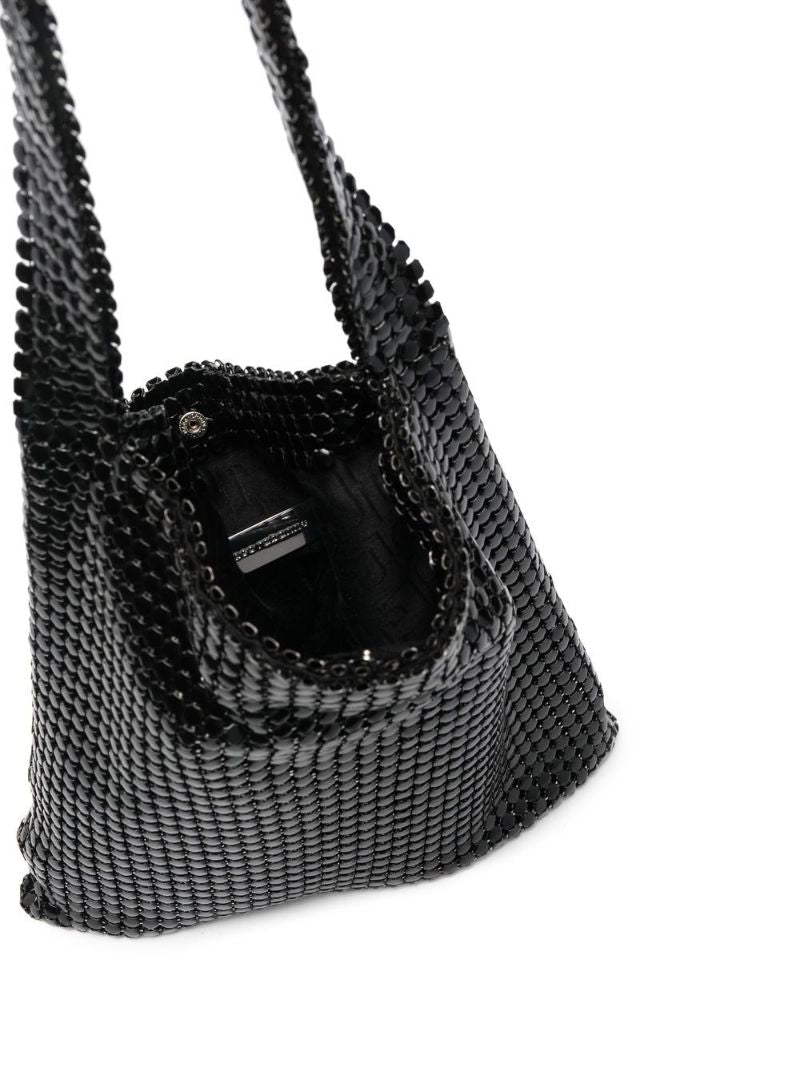 Black Pixel Chainmail Tote Bag