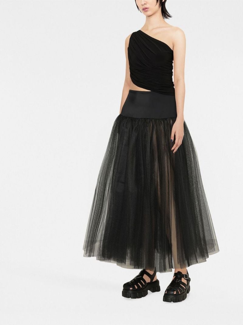 Black Diana One-shoulder Top