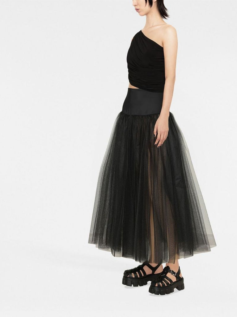 Black Diana One-shoulder Top