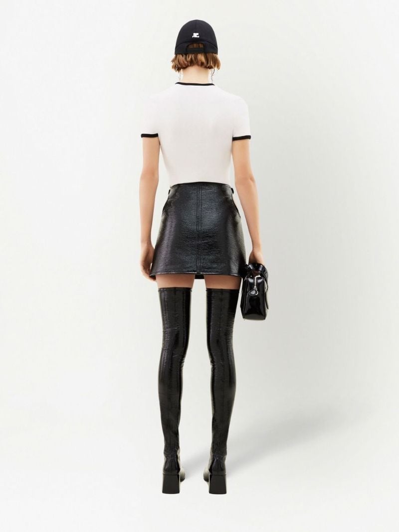 White Contrast Cotton T-shirt