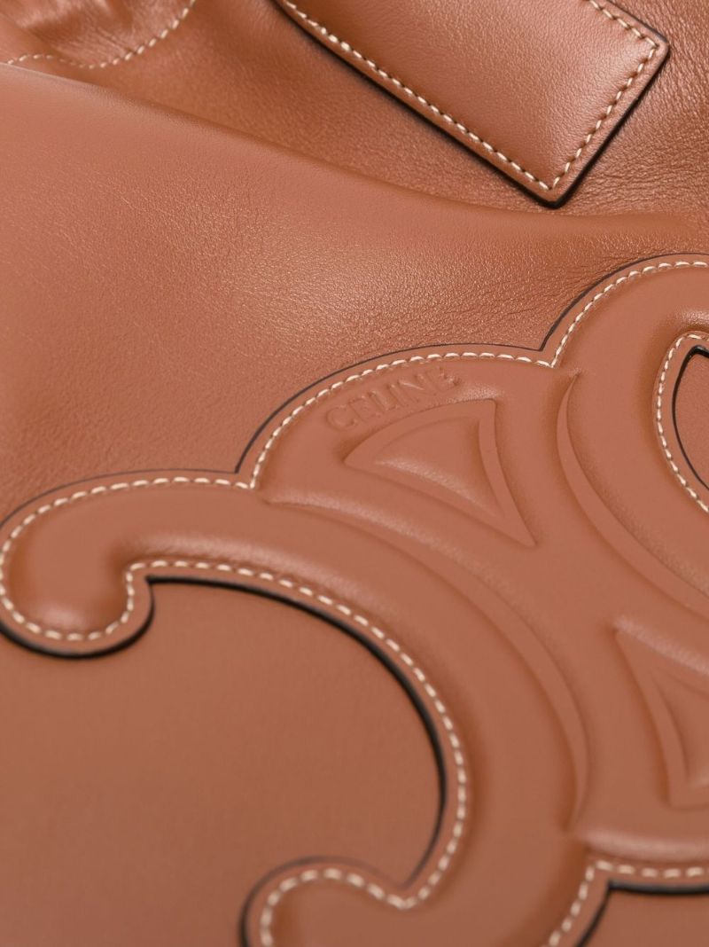 Brown Cabas Triomphe Leather Tote Bag