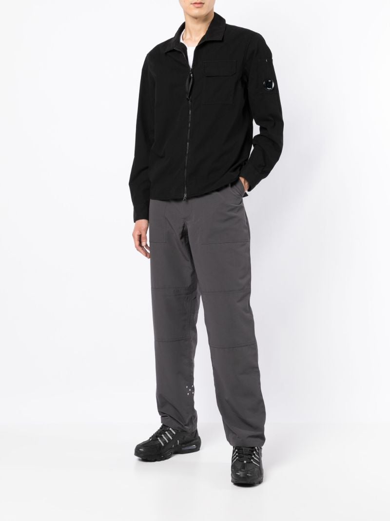 Black Cotton Gabardine Overshirt
