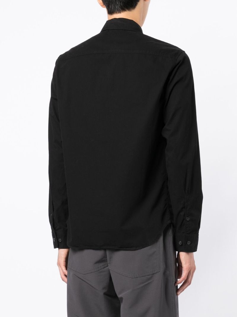 Black Cotton Gabardine Overshirt