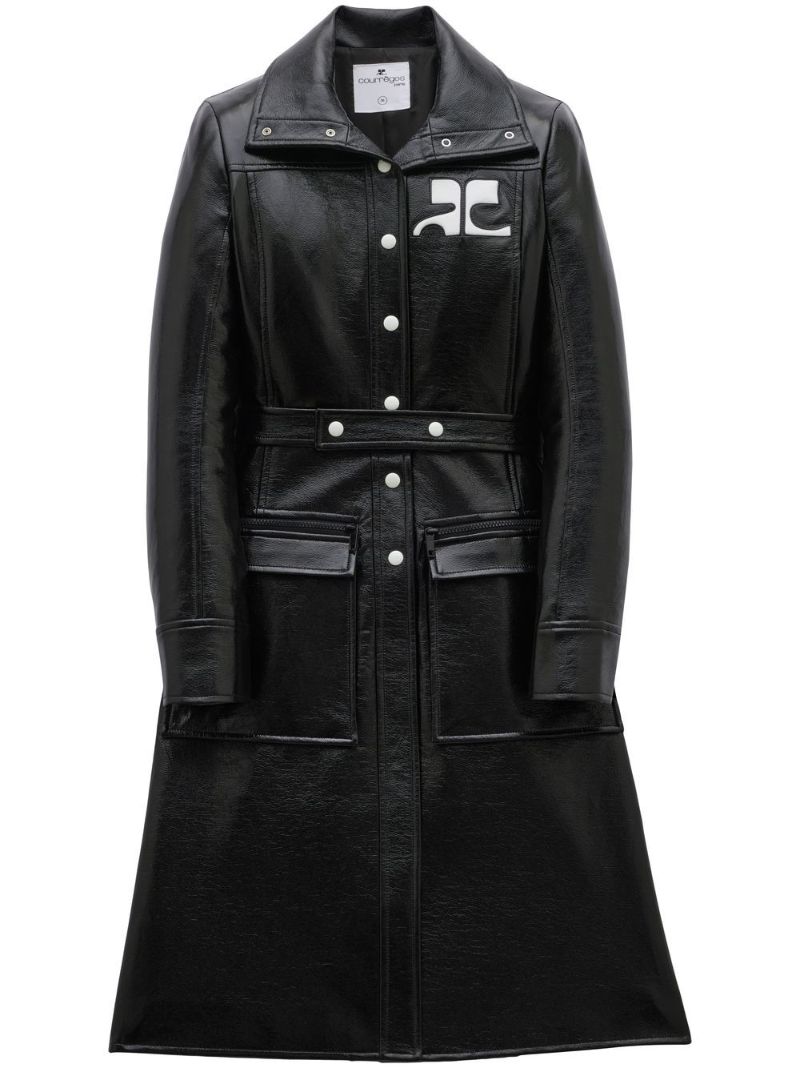 Black Reedition Vinyl Trench Coat
