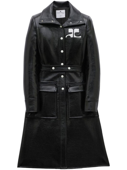 Black Reedition Vinyl Trench Coat