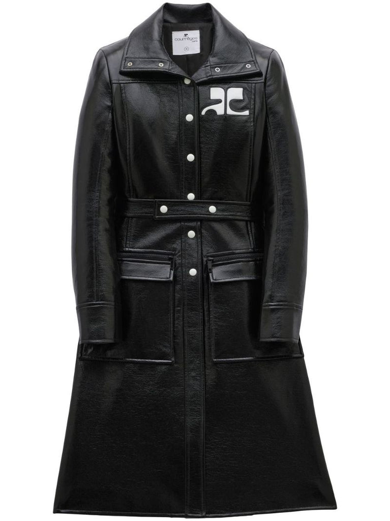 Black Reedition Vinyl Trench Coat