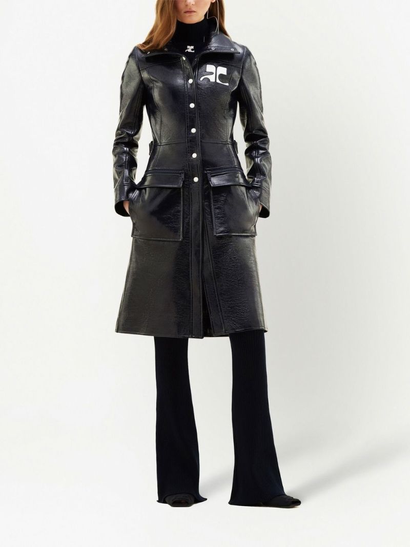 Black Reedition Vinyl Trench Coat
