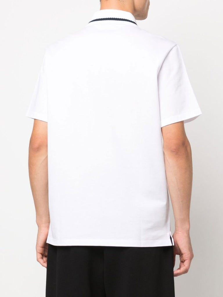 White Cotton Polo Shirt