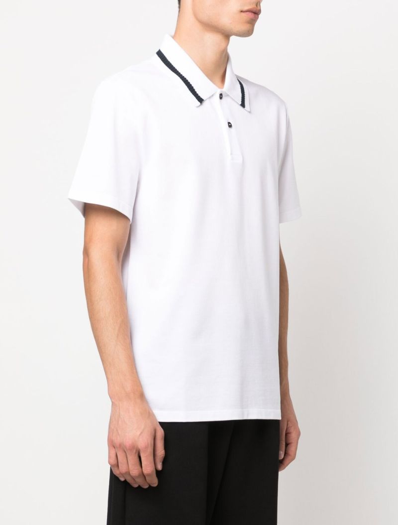 White Cotton Polo Shirt