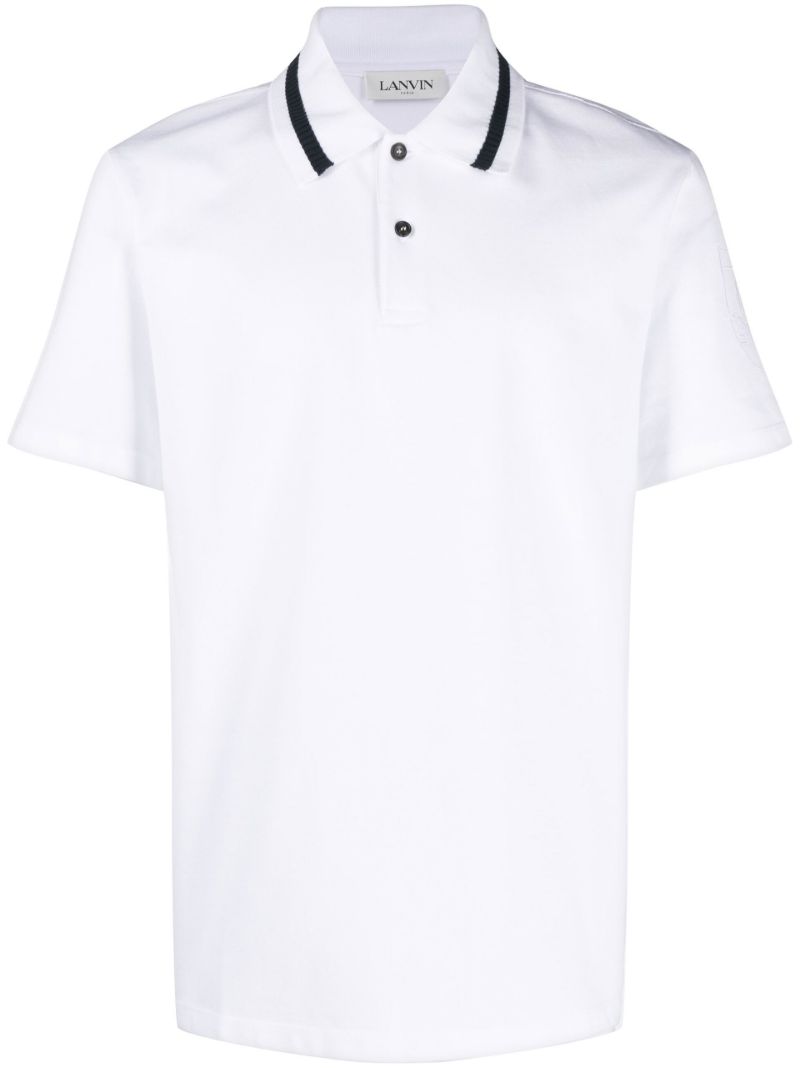 White Cotton Polo Shirt