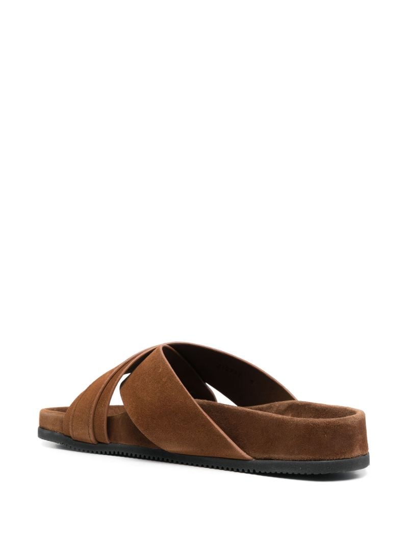 Brown Wicklow Logo Suede Sandals