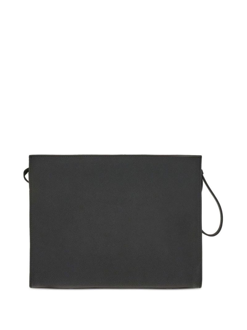 Black Studio Leather Clutch Bag