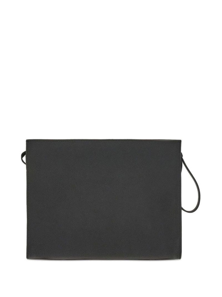 Black Studio Leather Clutch Bag